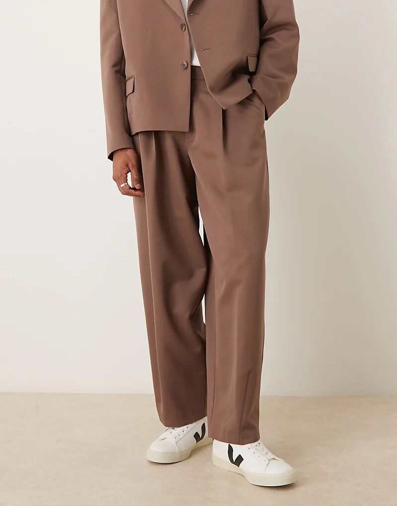 Коричневые брюки-бочонки ASOS DESIGN 
Коричневые брюки-бочонки ASOS DESIGN