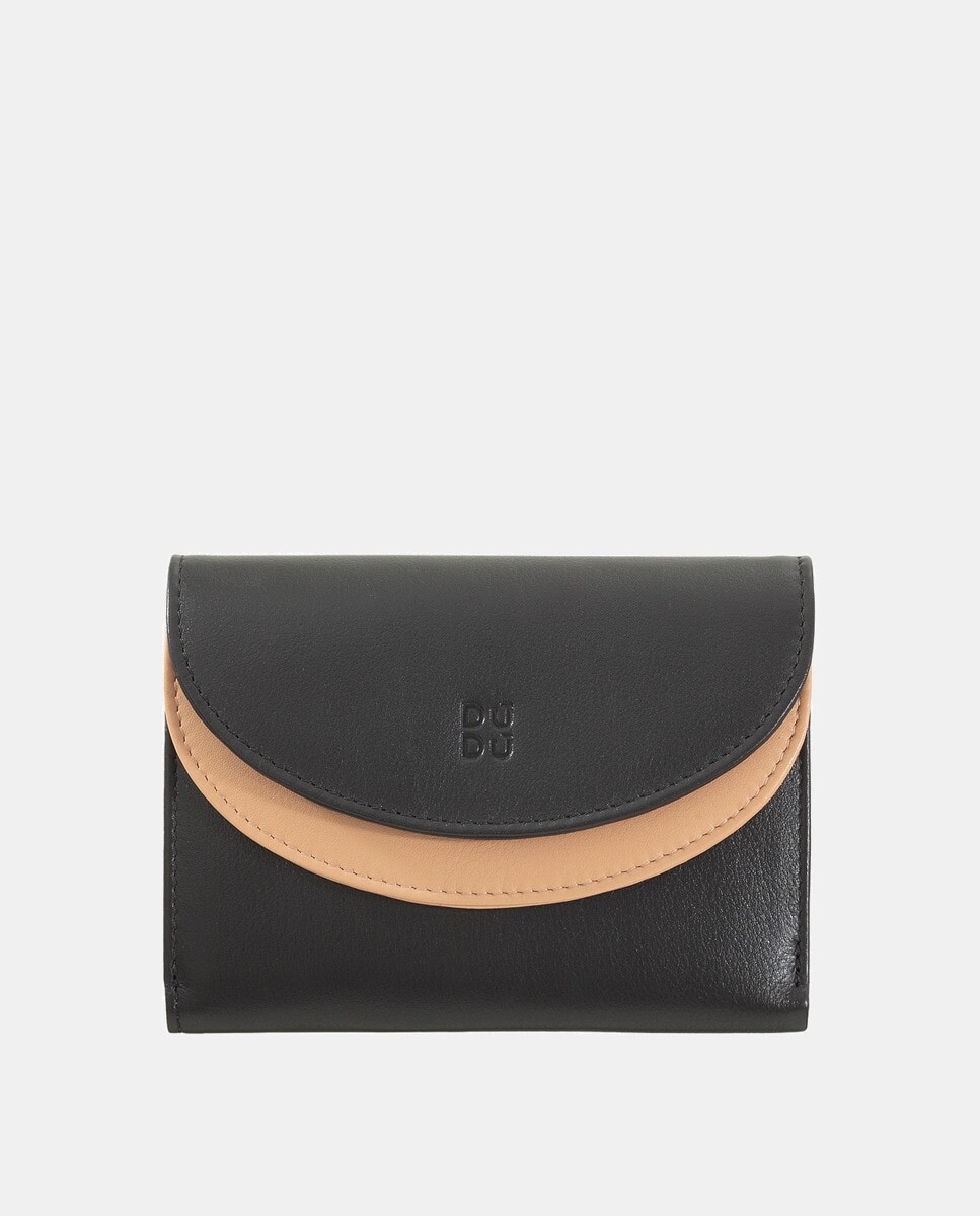 Кошелек среднего размера из телячьей кожи наппа черного цвета с двойным клапаном Dudu, черный
Кошелек среднего размера из телячьей кожи наппа черного цвета с двойным клапаном Dudu, черный