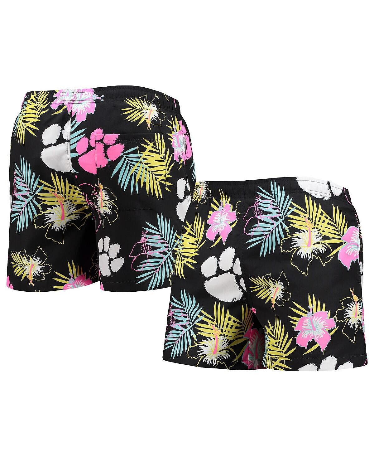 Мужские черные плавки clemson tigers с неоновым цветочным принтом FOCO, черный
Мужские черные плавки clemson tigers с неоновым цветочным принтом FOCO, черный