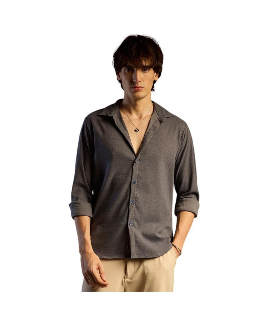 Однотонная рубашка из сирсакера Campus Sutra, Grey
Однотонная рубашка из сирсакера Campus Sutra, Grey