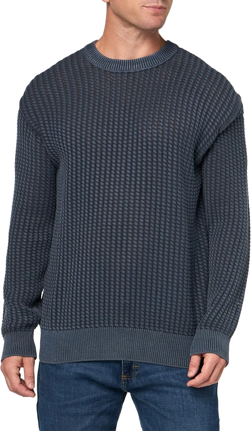 BOSS Мужской свитер с косой вязкой свободного кроя
BOSS Мужской свитер с косой вязкой свободного кроя