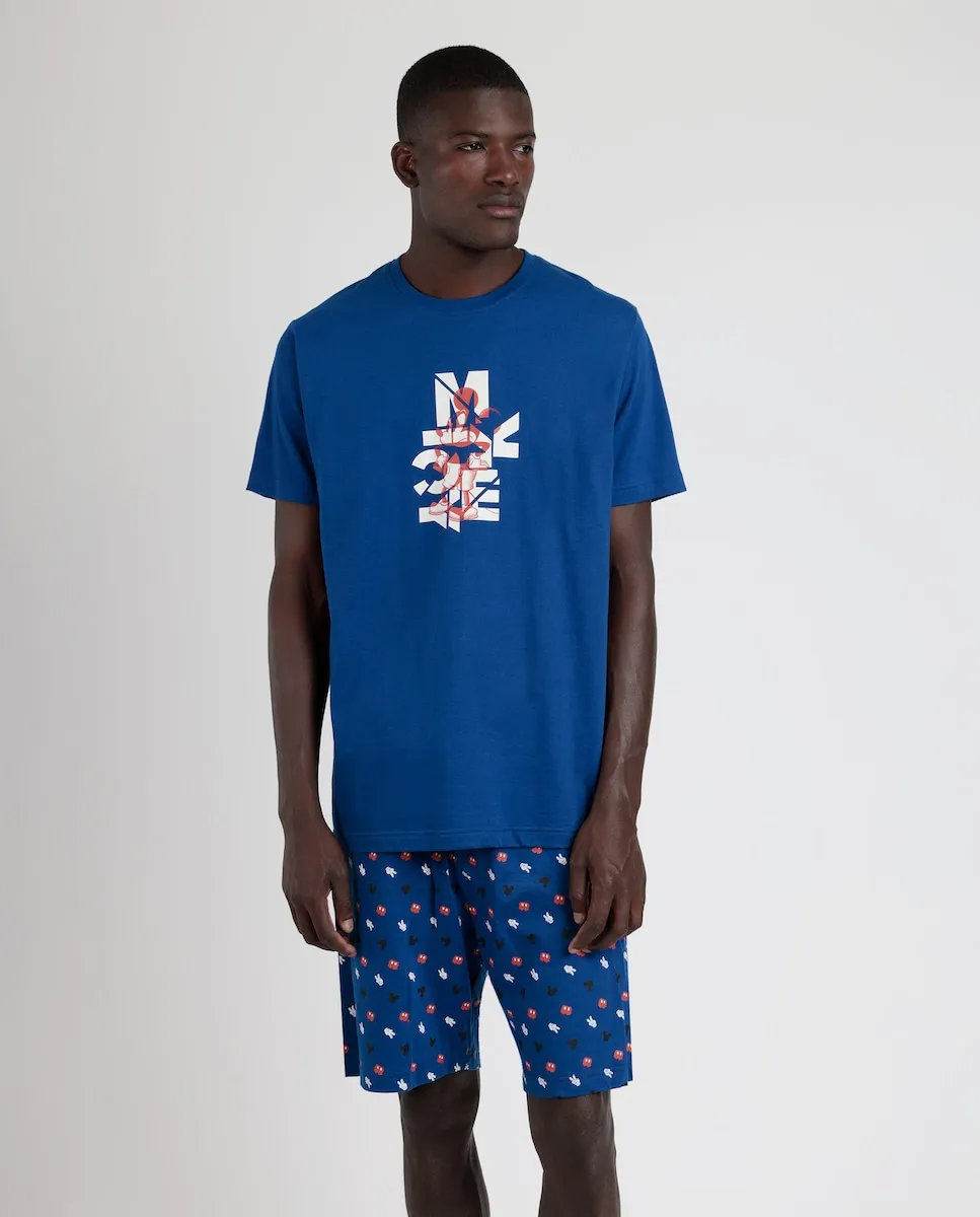 Мужская короткая пижама из трикотажа синего цвета Disney, синий
Мужская короткая пижама из трикотажа синего цвета Disney, синий