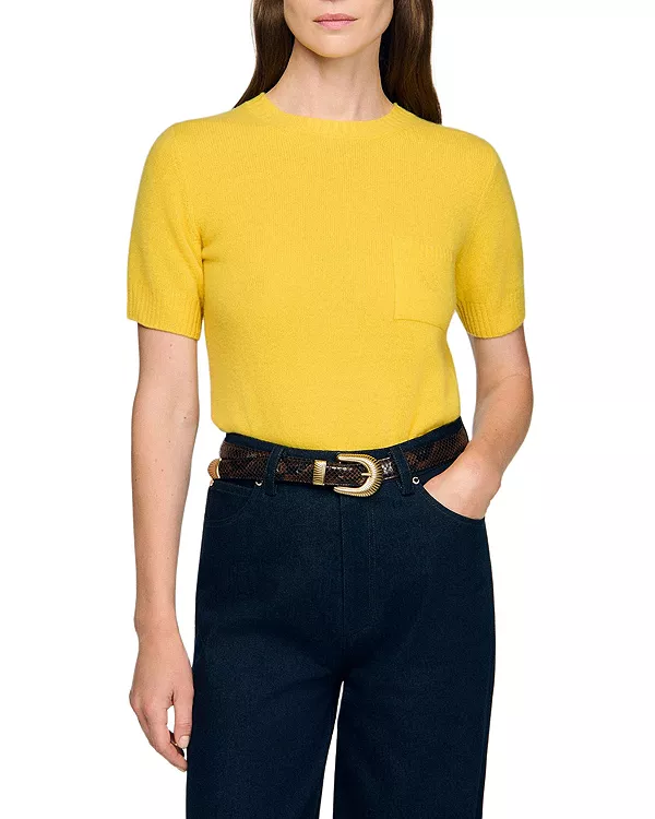 Свитер с коротким рукавом Sandro, желтый
Свитер с коротким рукавом Sandro, желтый