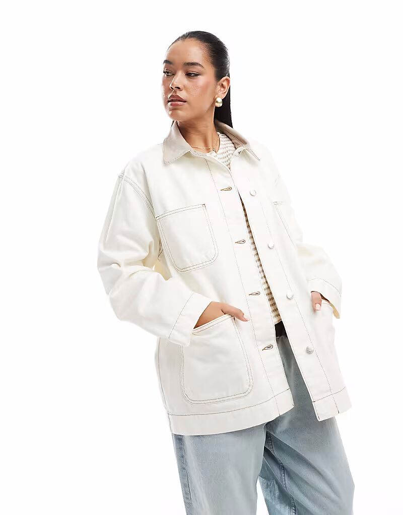 Джинсовая куртка ASOS DESIGN с контрастным воротником цвета экрю, Белый, Джинсовая куртка ASOS DESIGN с контрастным воротником цвета экрю
Джинсовая куртка ASOS DESIGN с контрастным воротником цвета экрю, Белый, Джинсовая куртка ASOS DESIGN с контрастным воротником цвета экрю