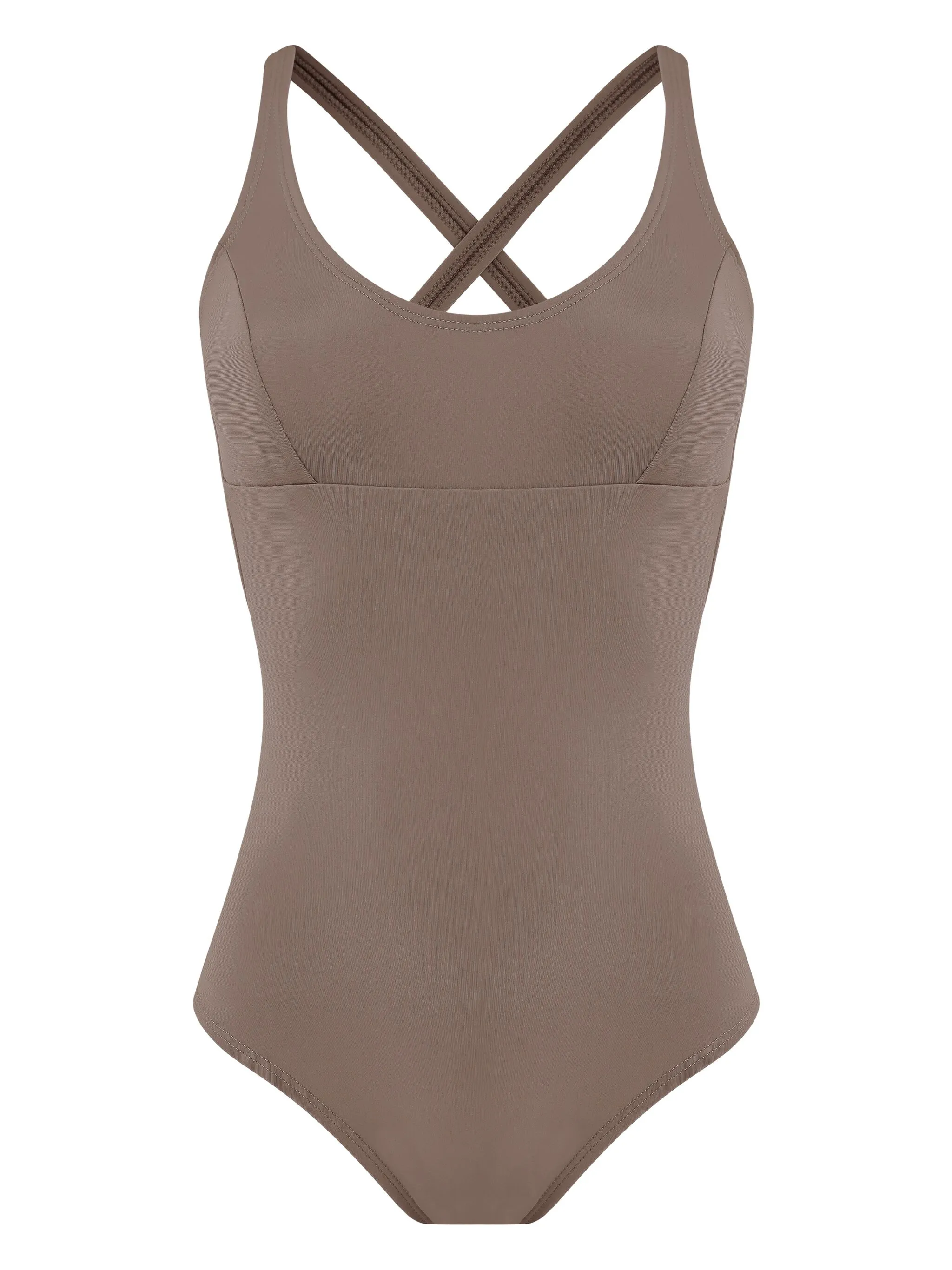 Купальник с перекрестными бретелями Amir Slama, коричневый
Купальник с перекрестными бретелями Amir Slama, коричневый