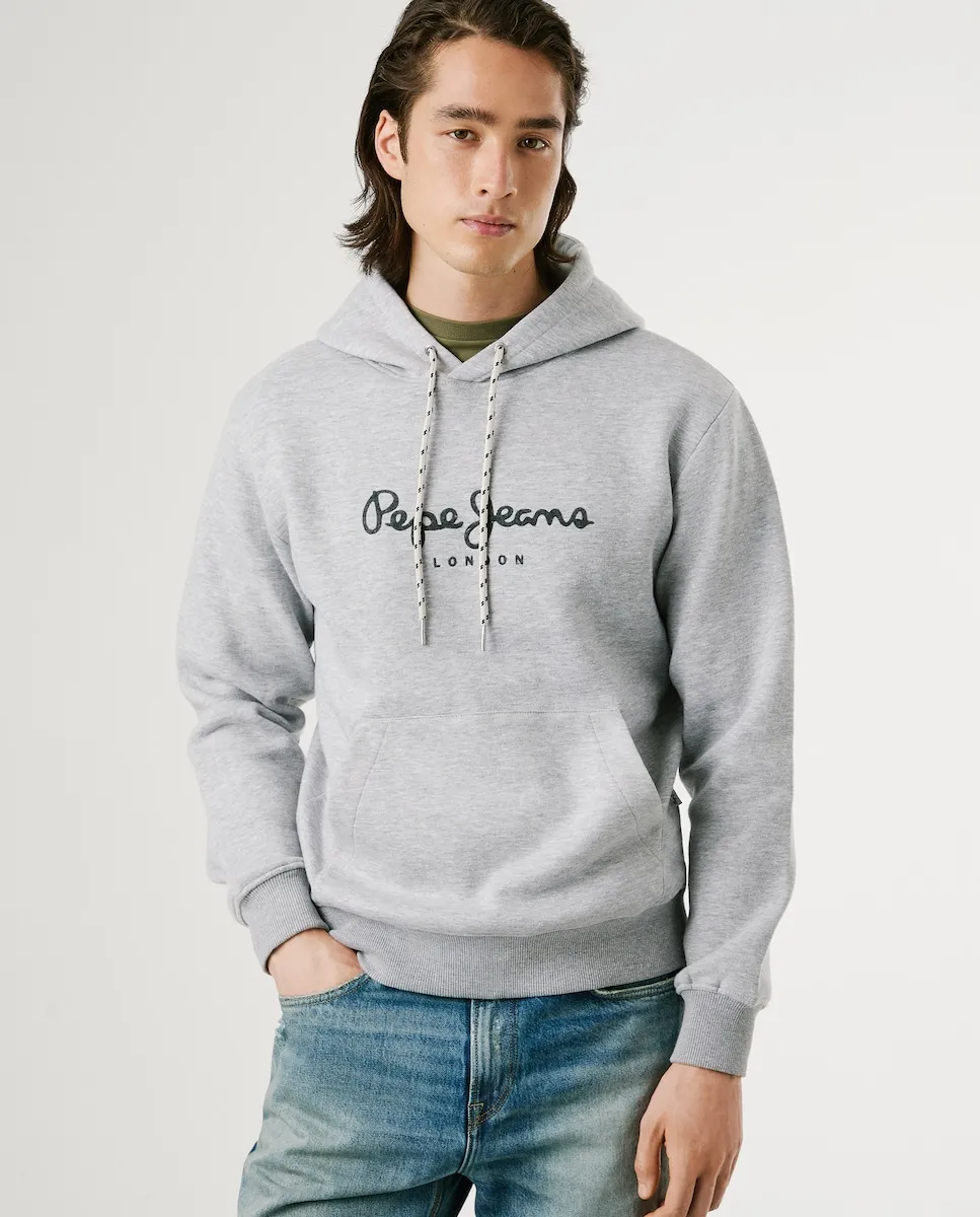 Мужская толстовка с регулируемым капюшоном и напечатанным логотипом Pepe Jeans, серый
Мужская толстовка с регулируемым капюшоном и напечатанным логотипом Pepe Jeans, серый