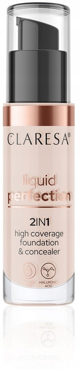 Claresa Liquid Perfection Foundation Concealer 2in1 103 30 мл Puderek 
Claresa Liquid Perfection Foundation Concealer 2in1 103 30 мл Puderek