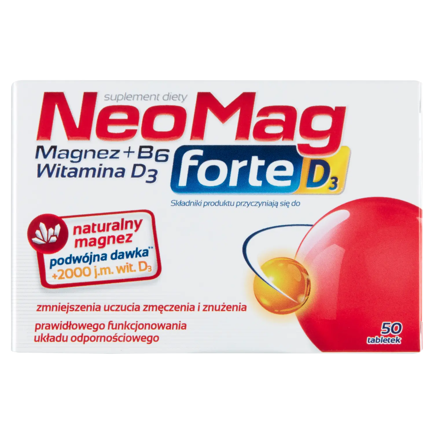 Neomag Forte 3D биологически активная добавка, 50 таблеток/1 упаковка
Neomag Forte 3D биологически активная добавка, 50 таблеток/1 упаковка