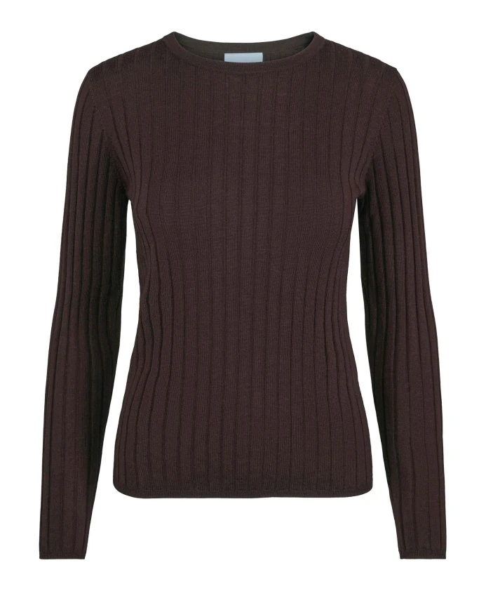 Классический ребристый вязаный свитер цвета эспрессо One & Other, коричневый
Классический ребристый вязаный свитер цвета эспрессо One & Other, коричневый