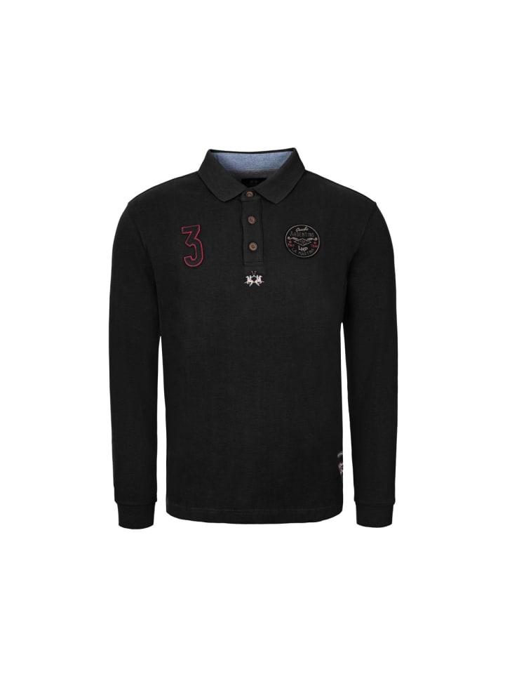 Рубашка поло с длинными рукавами MBP304 черного цвета La Martina
Рубашка поло с длинными рукавами MBP304 черного цвета La Martina