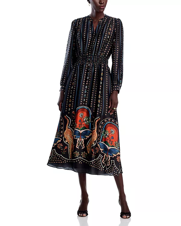 Платье миди с длинными рукавами и V-образным вырезом T Tahari, мультиколор
Платье миди с длинными рукавами и V-образным вырезом T Tahari, мультиколор