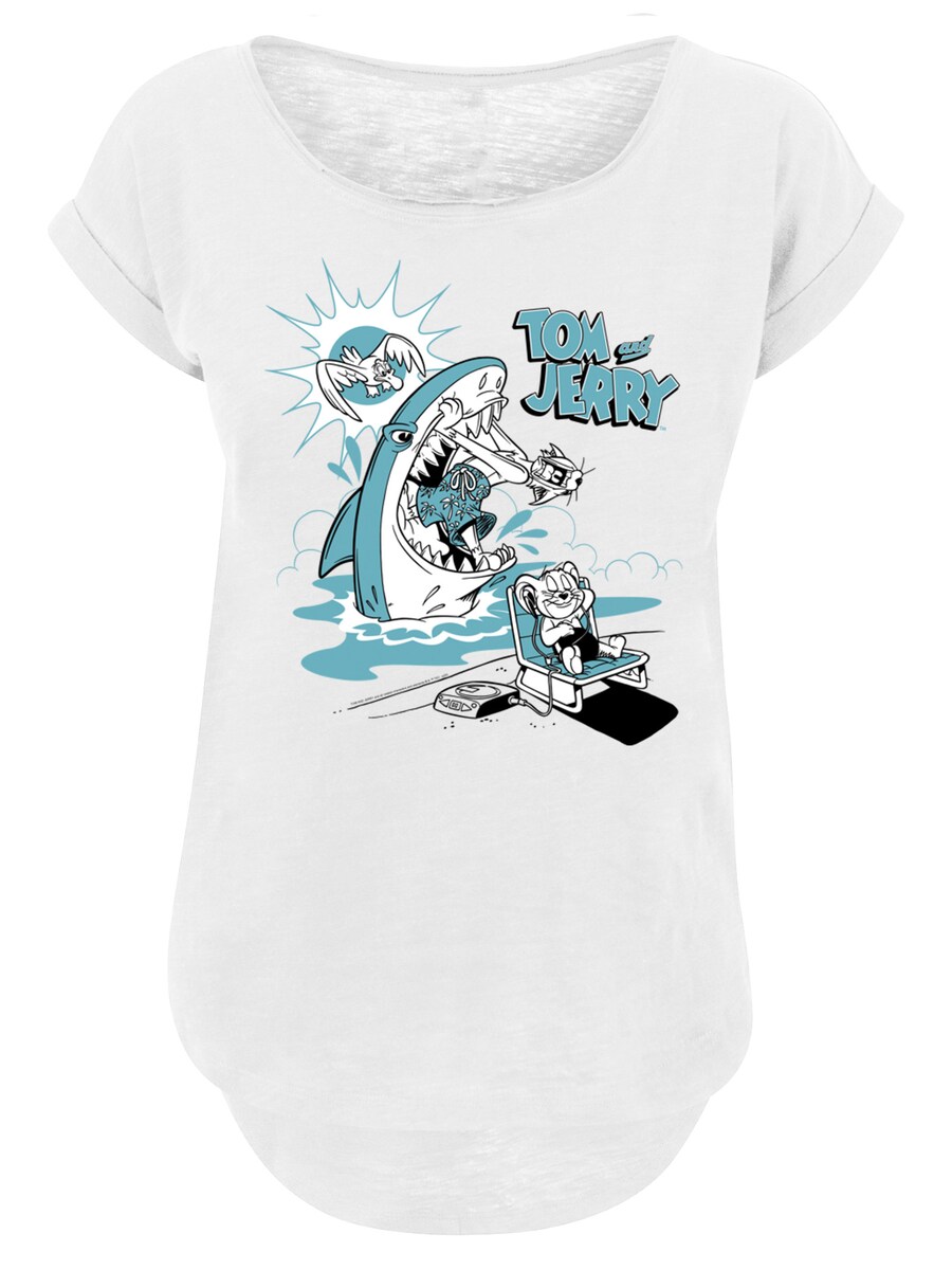 Футболка F4NT4STIC Tom and Jerry Summer Shark, White/mottled white 
Футболка F4NT4STIC Tom and Jerry Summer Shark, White/mottled white
