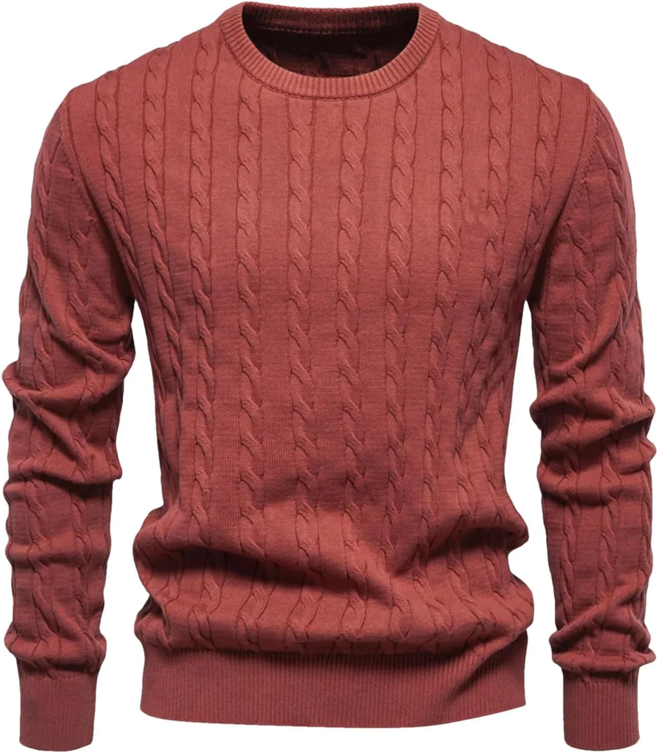 Мужской свитер из хлопка с вышивкой Twist Pattern, круглый вырез, мягкий и теплый
Мужской свитер из хлопка с вышивкой Twist Pattern, круглый вырез, мягкий и теплый