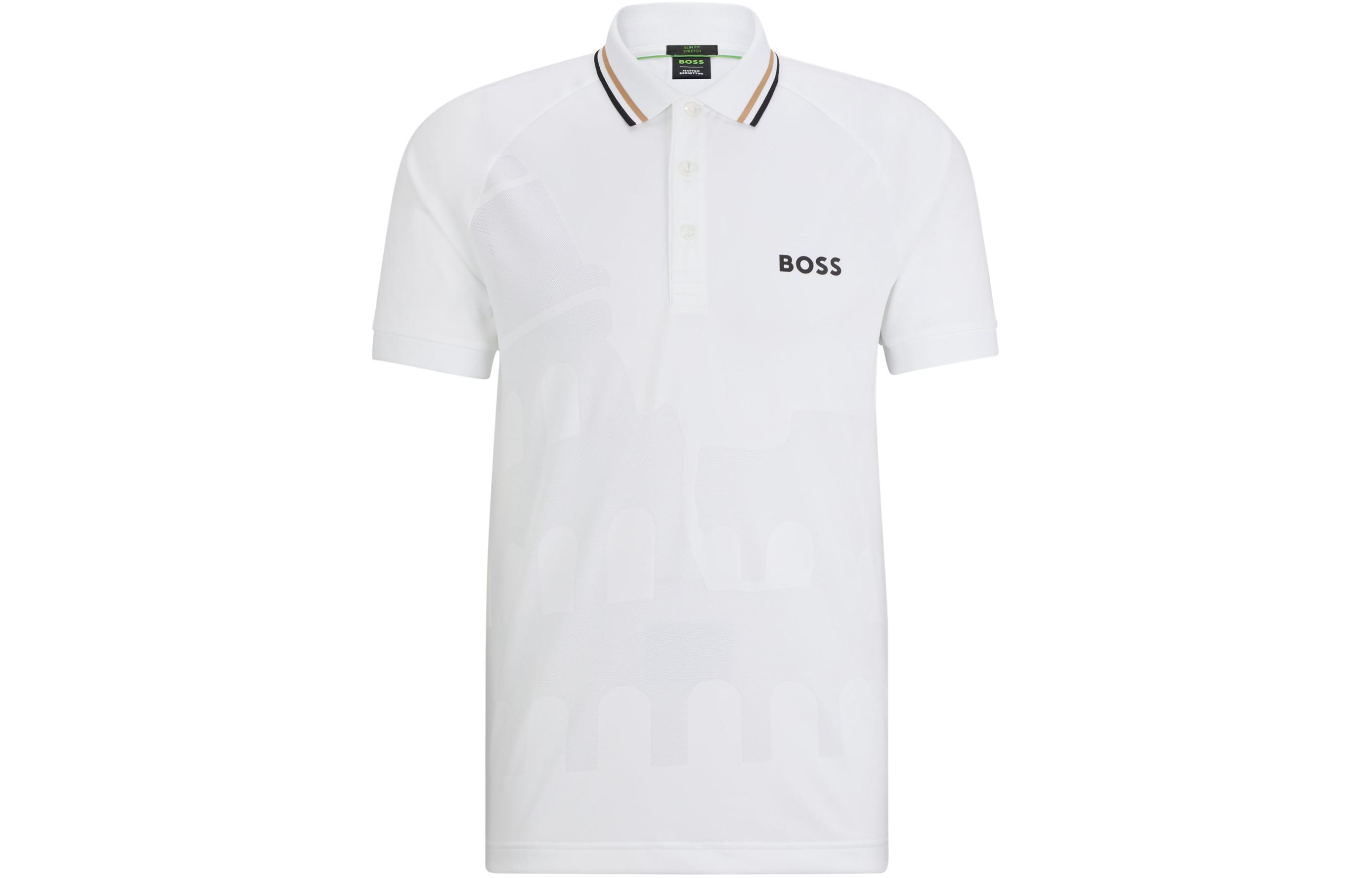 X Matteo Berrettini Jacquard jersey Polo Shirt HUGO BOSS, белый
X Matteo Berrettini Jacquard jersey Polo Shirt HUGO BOSS, белый