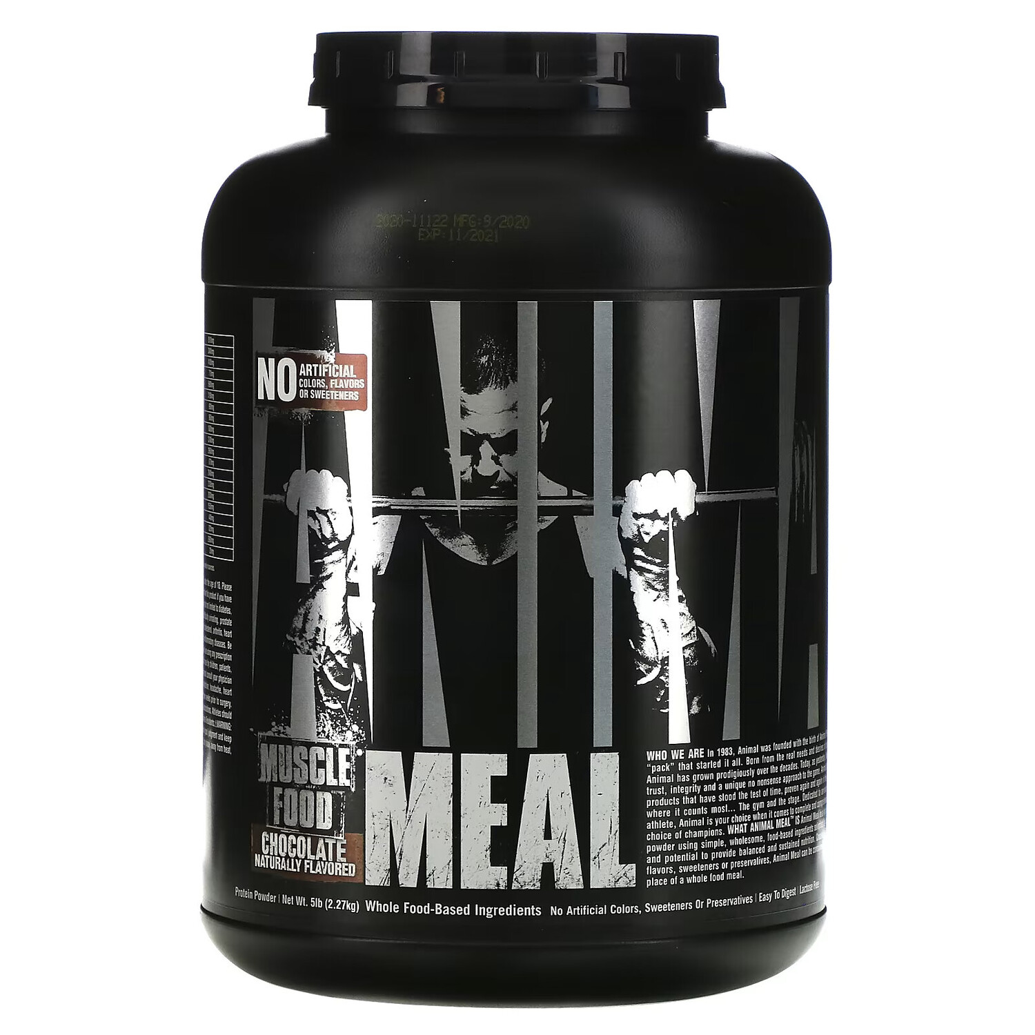 Universal Nutrition, Animal Meal, шоколад, 2,27 кг (5 фунтов)
Universal Nutrition, Animal Meal, шоколад, 2,27 кг (5 фунтов)