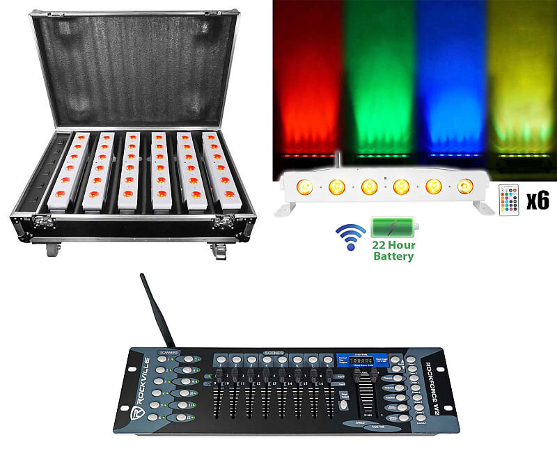 Rockville Best Strip 60 Pack White (6) Lights+Charge Case+Wireless DMX Control Best Strip 60 Pack White+ROCKFORCE W2
Rockville Best Strip 60 Pack White (6) Lights+Charge Case+Wireless DMX Control Best Strip 60 Pack White+ROCKFORCE W2