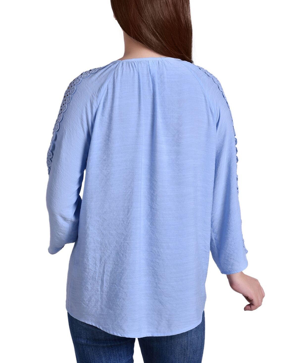 Миниатюрная туника с рукавом 3/4 крючком и завязками на шее NY Collection
Миниатюрная туника с рукавом 3/4 крючком и завязками на шее NY Collection