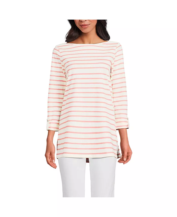 Женская туника Supima Cotton с регулируемым вырезом лодочкой и рукавом 3/4 Lands' End, белый
Женская туника Supima Cotton с регулируемым вырезом лодочкой и рукавом 3/4 Lands' End, белый