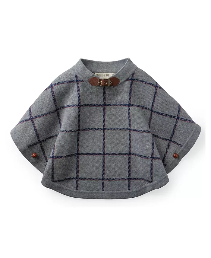 Детский органический хлопковый кардиган-накидка для девочек Hope & Henry, серый
Детский органический хлопковый кардиган-накидка для девочек Hope & Henry, серый