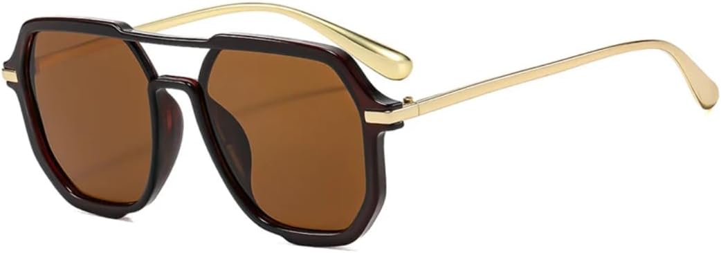 Ретро солнцезащитные очки с двойной перемычкой, многоугольные, квадратные, женские, модные, градиентные, для мужчин, с защитой от УФ-излучения UV400 TVTBBVV, Brown Tea
Ретро солнцезащитные очки с двойной перемычкой, многоугольные, квадратные, женские, модные, градиентные, для мужчин, с защитой от УФ-излучения UV400 TVTBBVV, Brown Tea