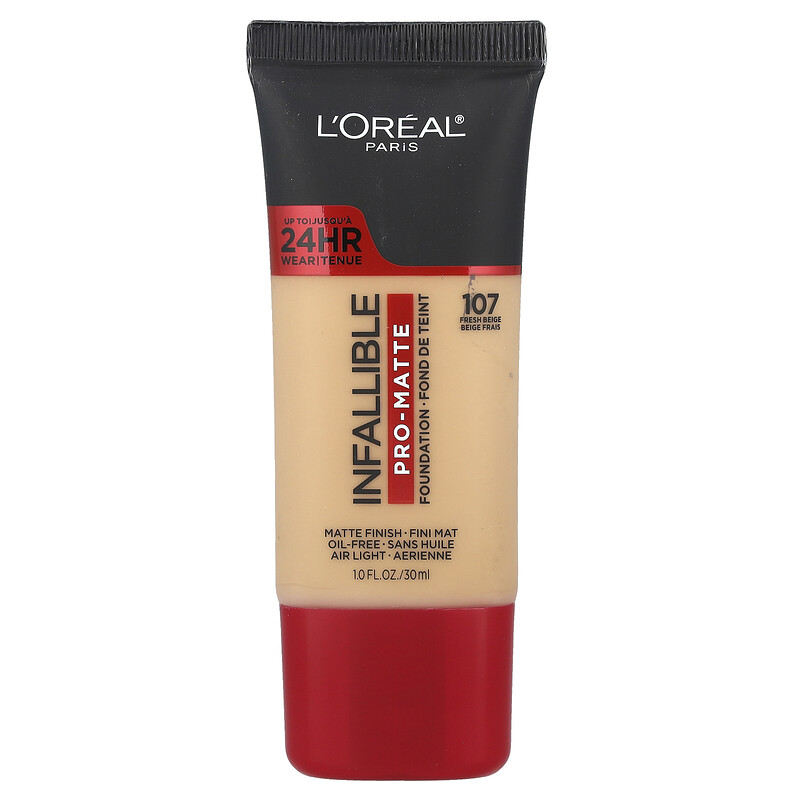 L'Oréal, тональный крем Infallive Pro-Matte, оттенок 107 Fresh бежевый, 30 мл (1 жидк. унция)
L'Oréal, тональный крем Infallive Pro-Matte, оттенок 107 Fresh бежевый, 30 мл (1 жидк. унция)