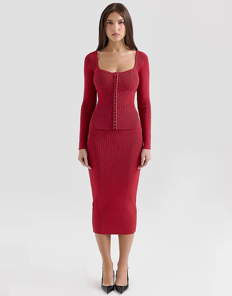 Трикотажная юбка миди House of CB Eliane красного цвета
Трикотажная юбка миди House of CB Eliane красного цвета