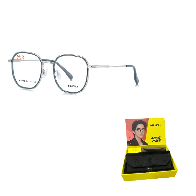 MUZU Оправы для очков из пластика и металла нестандартной формы унисекс, Silver|Navy-C03 with 0-Degree anti-Blue light flat lens
MUZU Оправы для очков из пластика и металла нестандартной формы унисекс, Silver|Navy-C03 with 0-Degree anti-Blue light flat lens