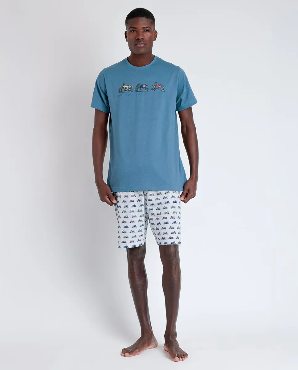 Мужская короткая пижама Admas, синий
Мужская короткая пижама Admas, синий