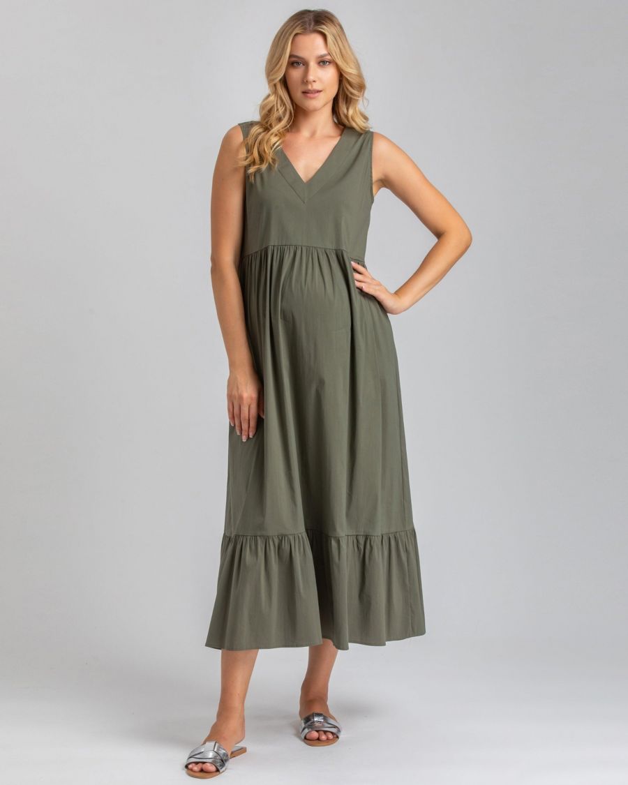 Длинное платье для беременных с V-образным вырезом из поплина "Водяная лилия" PIETRO BRUNELLI MATERNITY, Thyme
Длинное платье для беременных с V-образным вырезом из поплина "Водяная лилия" PIETRO BRUNELLI MATERNITY, Thyme