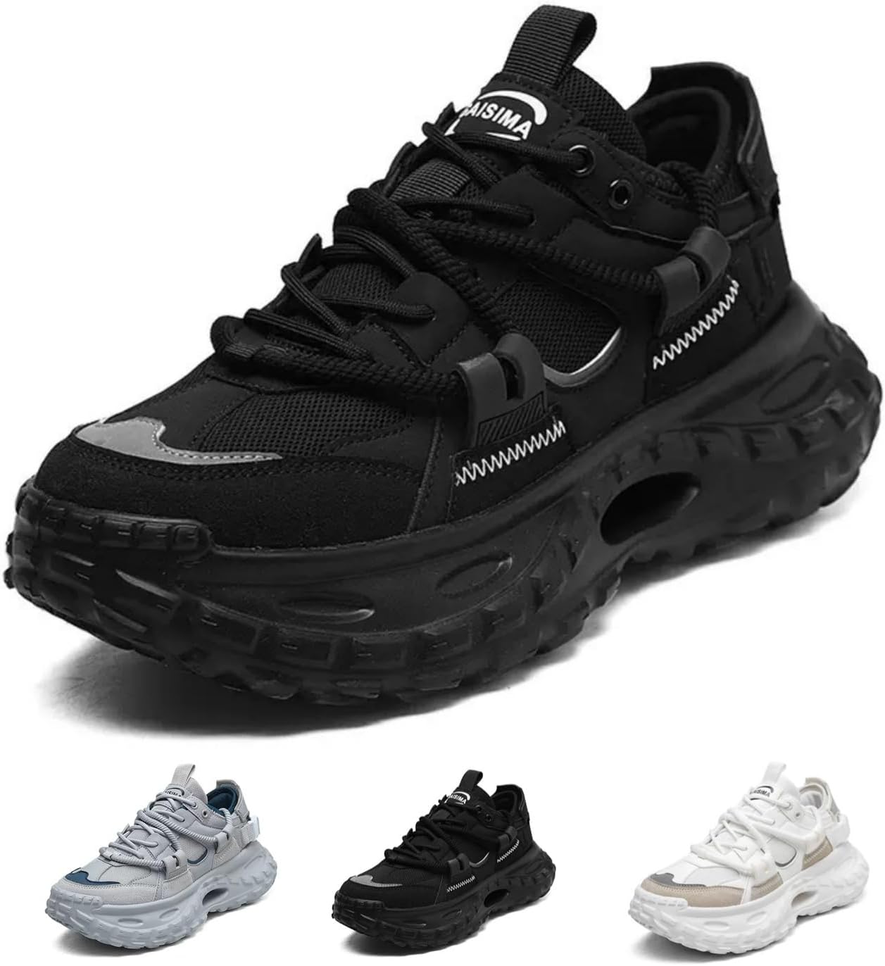 Мужские модные ретро-кроссовки MACEFIL на платформе, дышащие сетчатые туфли в стиле «папа», модные повседневные массивные кроссовки для мужчин, черный
Мужские модные ретро-кроссовки MACEFIL на платформе, дышащие сетчатые туфли в стиле «папа», модные повседневные массивные кроссовки для мужчин, черный