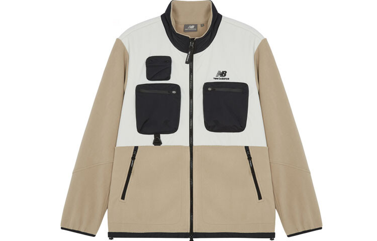 Куртка New Balance colorblock logo sports stand collar polar fleece, хаки
Куртка New Balance colorblock logo sports stand collar polar fleece, хаки