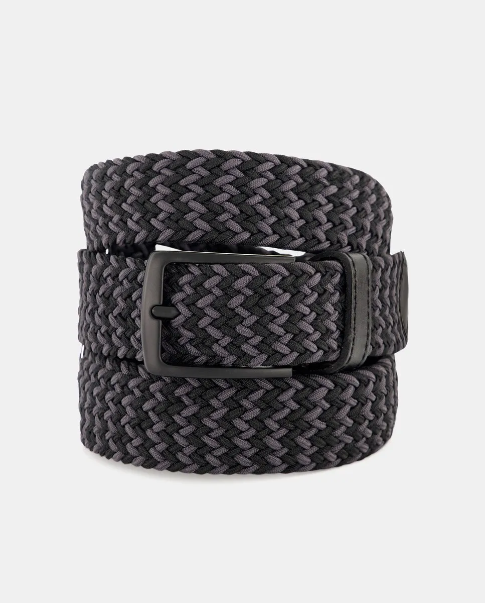 Мужской ремень из двухцветной плетеной резины Dustin, черный
Мужской ремень из двухцветной плетеной резины Dustin, черный