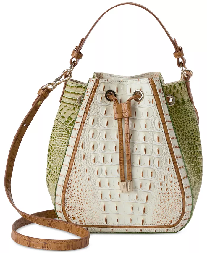 Кожаная сумка-ведро Melinda Williamette Brahmin, зеленый 
Кожаная сумка-ведро Melinda Williamette Brahmin, зеленый