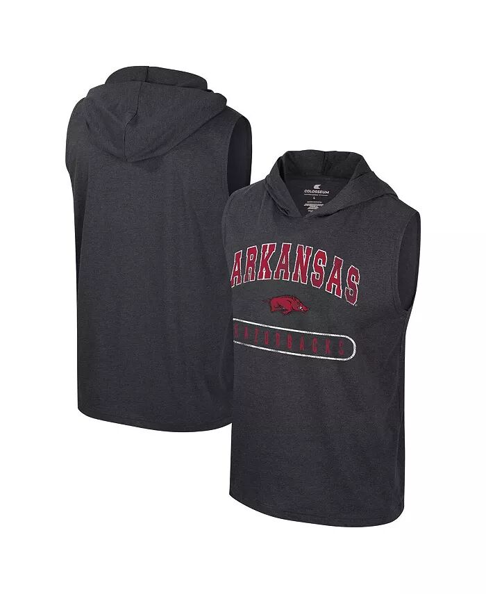 Мужская майка-топ без рукавов с капюшоном Arkansas Razorbacks Varsity Heather Black Colosseum
Мужская майка-топ без рукавов с капюшоном Arkansas Razorbacks Varsity Heather Black Colosseum