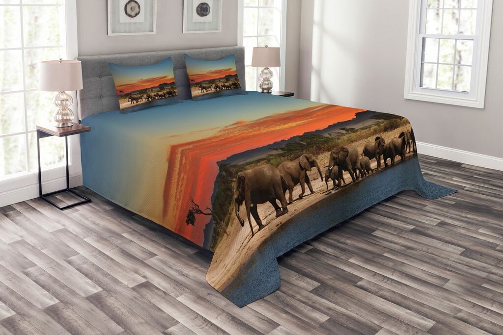Комплект покрывала ABAKUHAUS Elephant, Safari Wildlife, комплект с моющимися наволочками, для односпальных кроватей 220 x 220 см, бледно-голубой, оранжевый, коричневый
Комплект покрывала ABAKUHAUS Elephant, Safari Wildlife, комплект с моющимися наволочками, для односпальных кроватей 220 x 220 см, бледно-голубой, оранжевый, коричневый