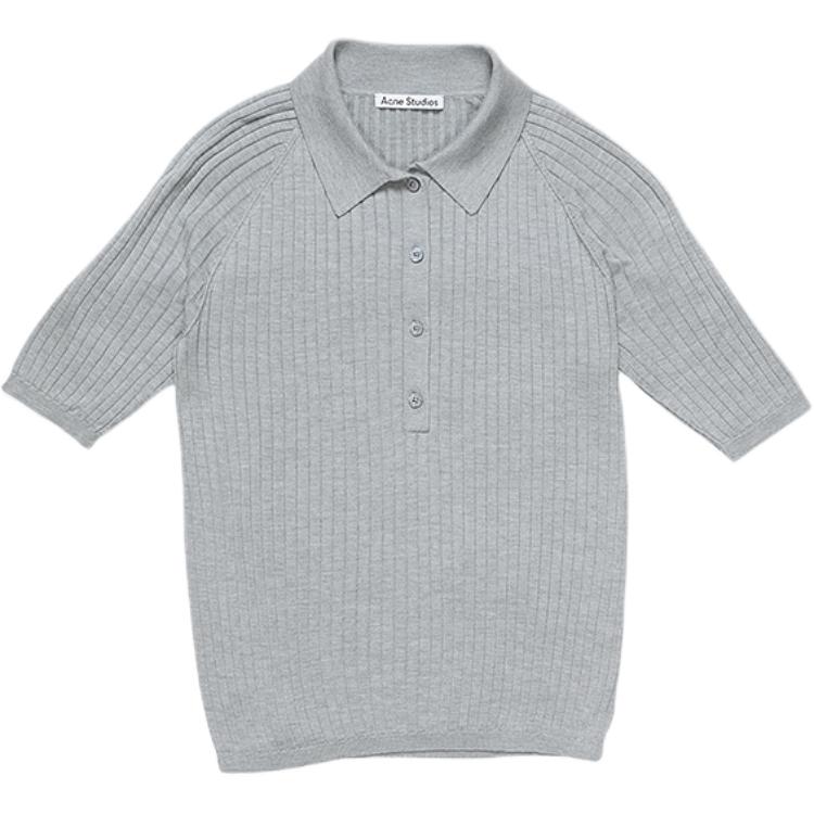 Короткий рукав, ребристый поло Acne Studios, серый
Короткий рукав, ребристый поло Acne Studios, серый