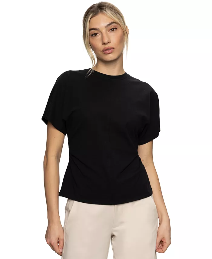 Женская хлопковая футболка «Долман» с присборенной талией Sanctuary, черный
Женская хлопковая футболка «Долман» с присборенной талией Sanctuary, черный