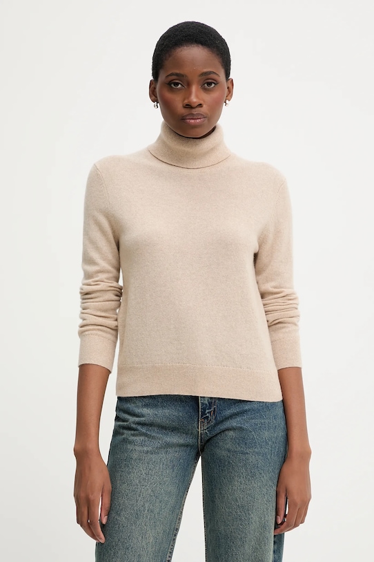 Кашемировый свитер United Colors Of Benetton, бежевый
Кашемировый свитер United Colors Of Benetton, бежевый