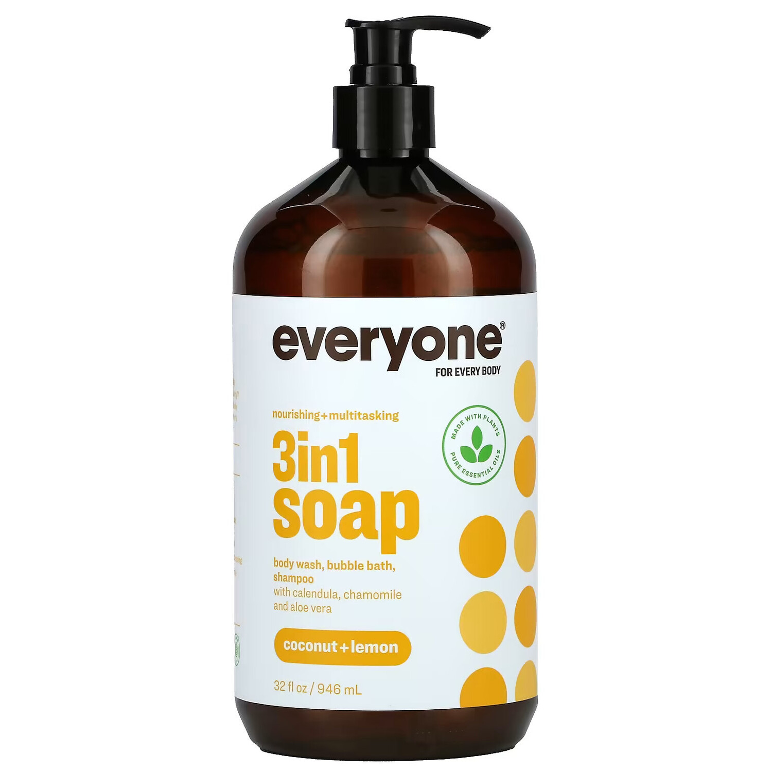 Everyone, Everyone Soap for Every Body, мыло 3 в 1, кокос и лимон, 946 мл (32 жидких унции)
Everyone, Everyone Soap for Every Body, мыло 3 в 1, кокос и лимон, 946 мл (32 жидких унции)