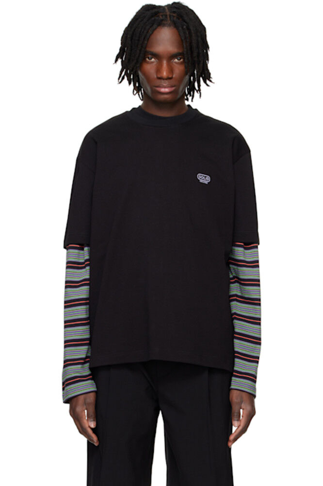 Черная футболка с вышитым логотипом Solid Homme
Черная футболка с вышитым логотипом Solid Homme