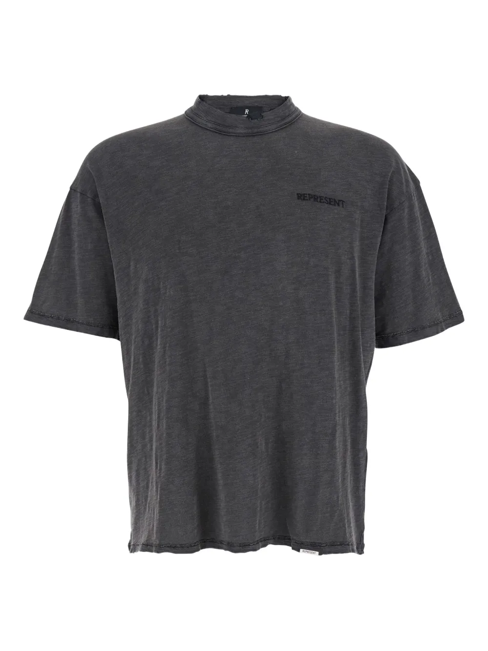 Футболка с круглым вырезом и вышитым логотипом Represent, серый 
Футболка с круглым вырезом и вышитым логотипом Represent, серый