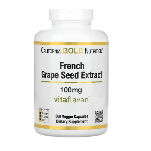 Экстракт косточек французского винограда VitaFlavan 100 мг 360 капсул California Gold Nutrition
Экстракт косточек французского винограда VitaFlavan 100 мг 360 капсул California Gold Nutrition