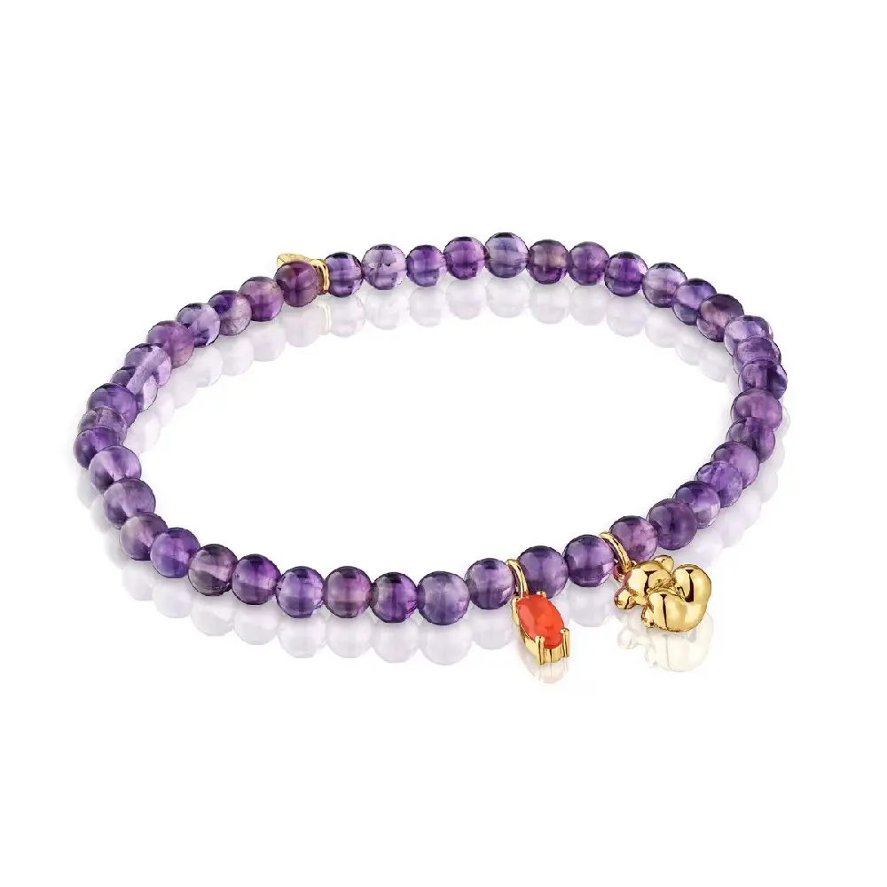 Браслет Tous Bold Bear Elastic, позолоченное серебро/аметист/сердолик
Браслет Tous Bold Bear Elastic, позолоченное серебро/аметист/сердолик