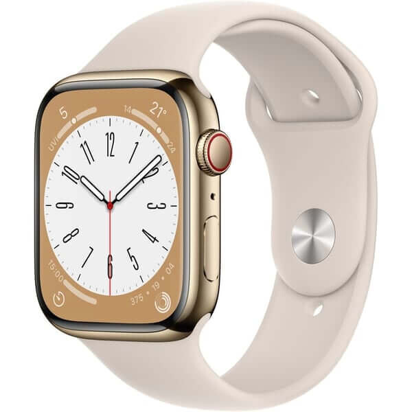 Умные часы Apple Watch Series 8 (GPS + Cellular), 45 мм, Gold Stainless Steel Case/Starlight Sport Band - R, Золотой, Умные часы Apple Watch Series 8 (GPS + Cellular), 45 мм, Gold Stainless Steel Case/Starlight Sport Band - R
Умные часы Apple Watch Series 8 (GPS + Cellular), 45 мм, Gold Stainless Steel Case/Starlight Sport Band - R, Золотой, Умные часы Apple Watch Series 8 (GPS + Cellular), 45 мм, Gold Stainless Steel Case/Starlight Sport Band - R