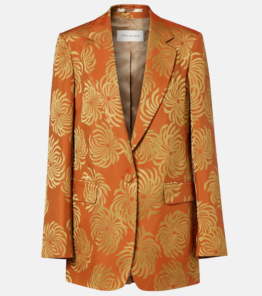 Цветочный жаккардовый блейзер Dries Van Noten, Orange
Цветочный жаккардовый блейзер Dries Van Noten, Orange