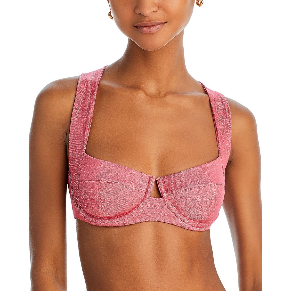 Chloe Женский однотонный металлический бикини-топ для плавания Peixoto, цвет sunset coral sparkle
Chloe Женский однотонный металлический бикини-топ для плавания Peixoto, цвет sunset coral sparkle