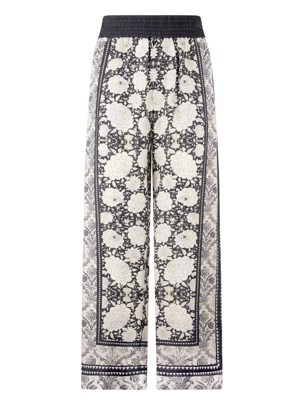 Шелковые брюки с цветочным принтом Roberto Cavalli, белый
Шелковые брюки с цветочным принтом Roberto Cavalli, белый
