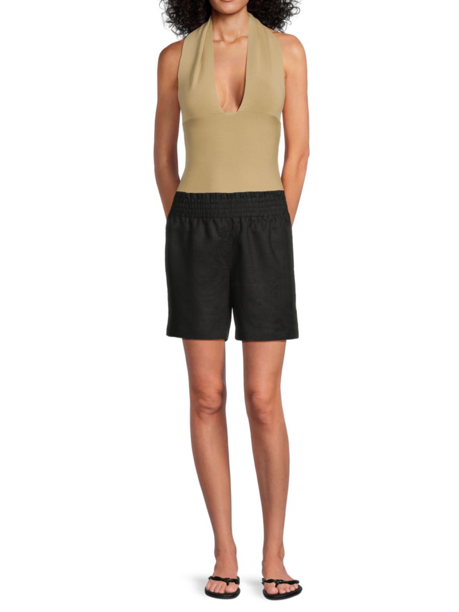 Шорты из 100% льна с присборенной талией Saks Fifth Avenue, черный
Шорты из 100% льна с присборенной талией Saks Fifth Avenue, черный