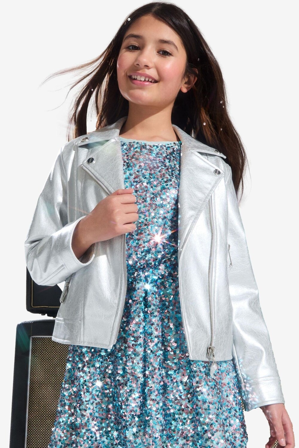 Байкерская куртка из искусственной кожи Lipsy, серебряный
Байкерская куртка из искусственной кожи Lipsy, серебряный