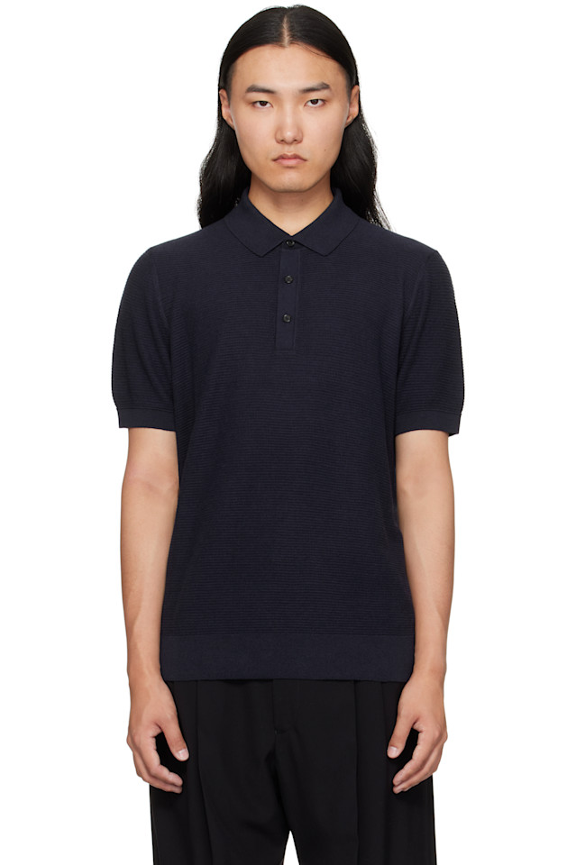 Boss Вязаная рубашка-поло стандартного кроя темно-синего цвета
Boss Вязаная рубашка-поло стандартного кроя темно-синего цвета